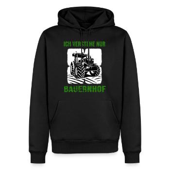 Tracteur agricole Farmer Village Ferme enfant - Sweat à capuche Premium bio Homme - noir - Devant - Nico (187cm)