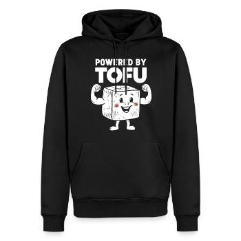 Tofu Lustiges - Männer Premium Bio Hoodie - Schwarz - Vorne - Nico (187cm)