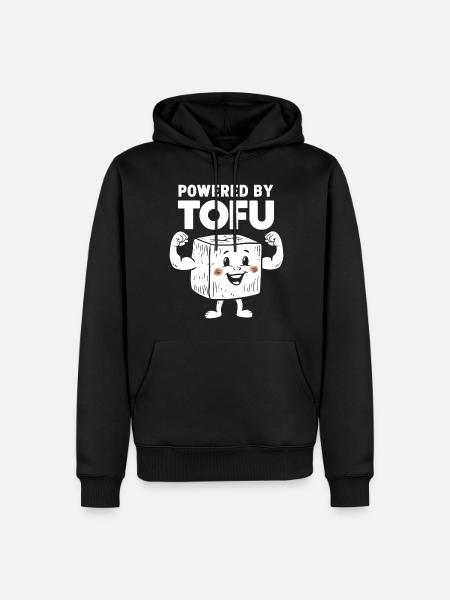 Tofu Lustiges - Männer Premium Bio Hoodie - Schwarz