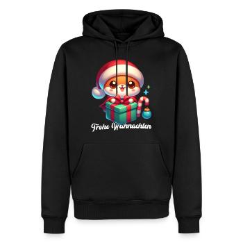 Fuchs Weihnachten - Männer Premium Bio Hoodie - Schwarz - Vorne - Nico (187cm)