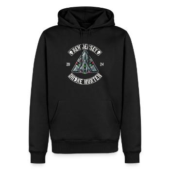 Drohnenjäger aus New Jersey | NJ Drohnen Außerirdische UAPs - Männer Premium Bio Hoodie - Schwarz - Vorne - Nico (187cm)