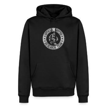 Offizielles Cryptid Research Team Cryptids Sasquatch - Männer Premium Bio Hoodie - Schwarz - Vorne - Nico (187cm)