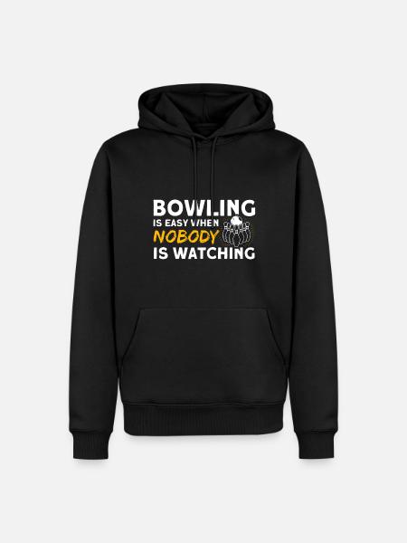 Bowling ist einfach, wenn niemand zuschaut Bowling - Männer Premium Bio Hoodie - Schwarz