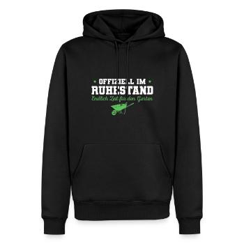 Gärtner in Rente Ruhestand Geschenkidee - Männer Premium Bio Hoodie - Schwarz - Vorne - Nico (187cm)