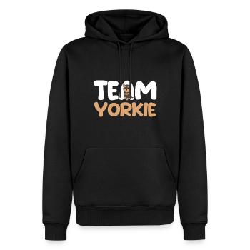 Hund Yorkie - Männer Premium Bio Hoodie - Schwarz - Vorne - Nico (187cm)