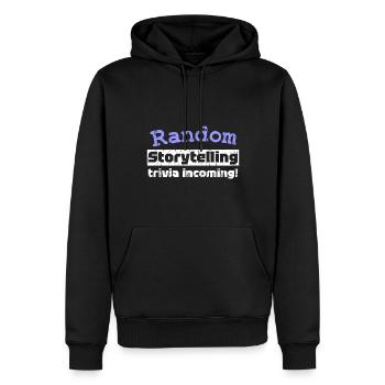 Random Storytelling trivia incoming! - Männer Premium Bio Hoodie - Schwarz - Vorne - Nico (187cm)