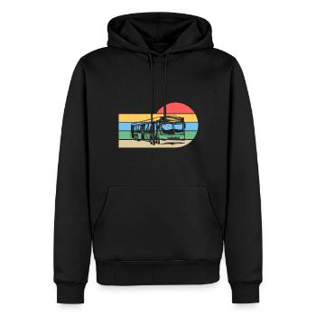 Busfahrer Bus - Männer Premium Bio Hoodie - Schwarz - Vorne - Nico (187cm)