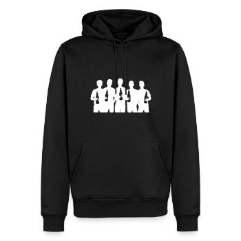 Junggesellenabschied Gruppe Jga Bier Mannschaft - Männer Premium Bio Hoodie - Schwarz - Vorne - Nico (187cm)