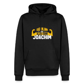 Joachim Der Mann Der Alles Kann VornameJoachim - Männer Premium Bio Hoodie - Schwarz - Vorne - Nico (187cm)
