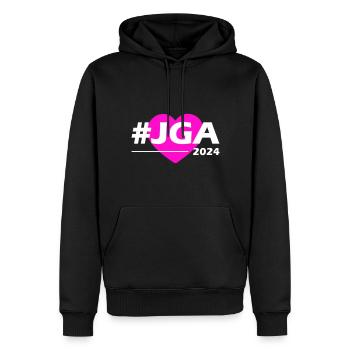 Bachelorette Party 2024 Bachelorette Heart - Men’s Premium Organic Hoodie - black - Front - Nico (187cm)