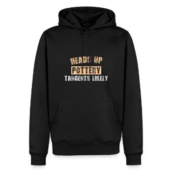 TÊTES VERS LE HAUT TANGENTES DE POTERIE PROBABLES - Sweat à capuche Premium bio Homme - noir - Devant - Nico (187cm)