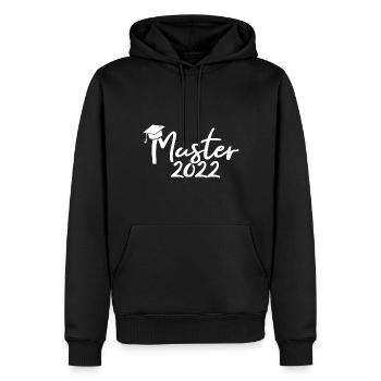 Master 2022 Uni Absolvent Masterprüfung - Männer Premium Bio Hoodie - Schwarz - Vorne - Nico (187cm)