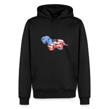 Sealyham Terrier Sealyham Terrier Flag - Men’s Premium Organic Hoodie - black - Front - Nico (187cm)