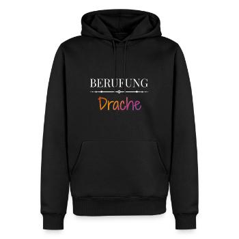 Berufung Drache - Lustige Sprüche - Männer Premium Bio Hoodie - Schwarz - Vorne - Nico (187cm)