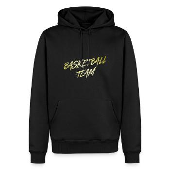 Équipe de basket-ball - Sweat à capuche Premium bio Homme - noir - Devant - Nico (187cm)