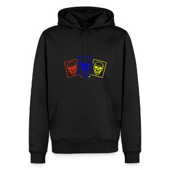 Skeleton Team Skull - Sweat à capuche Premium bio Homme - noir - Devant - Nico (187cm)