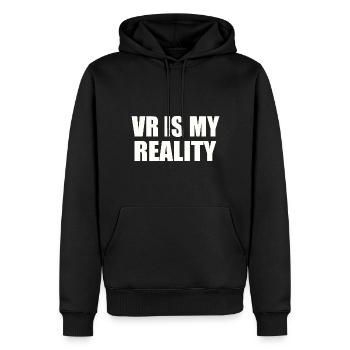 VR is my REALITY - Männer Premium Bio Hoodie - Schwarz - Vorne - Nico (187cm)