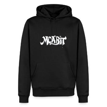 Moabit Graffiti Design - Style Street Art Urbain - Sweat à capuche Premium bio Homme - noir - Devant - Nico (187cm)