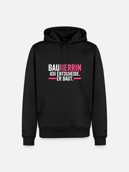 Bauherrin - Männer Premium Bio Hoodie - Schwarz