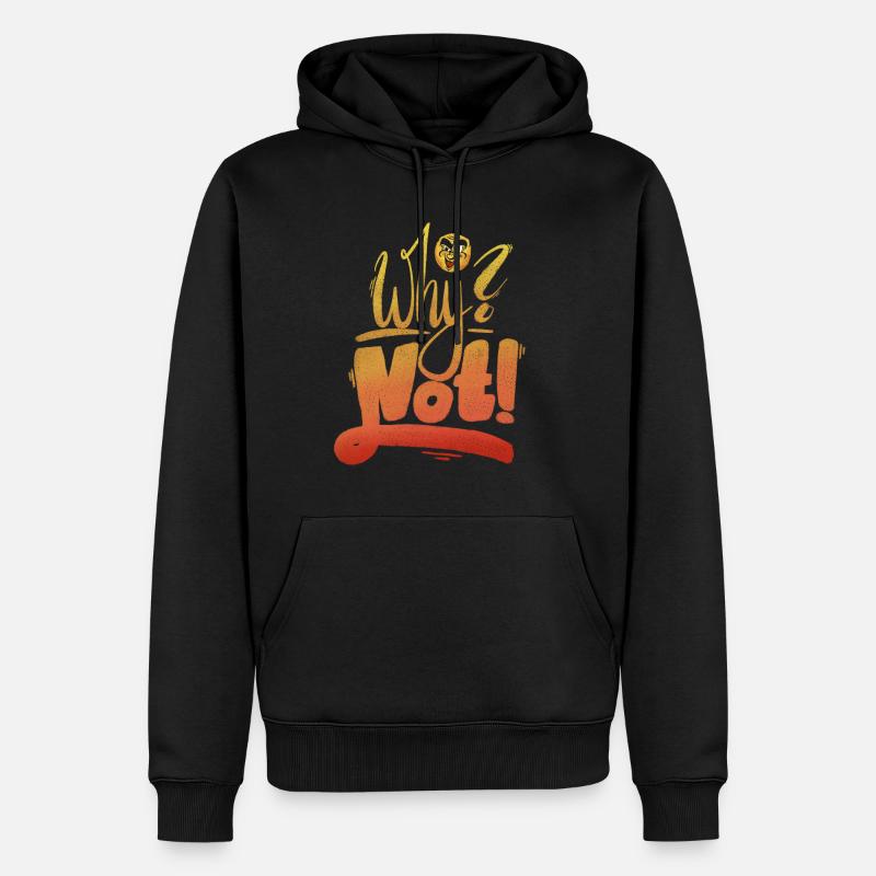 Why Not Ausrufezeichen - Männer Premium Bio Hoodie - Schwarz