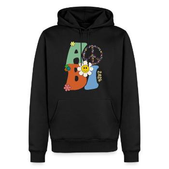 Abi 2024 Groovy Abiball Geschenk - Männer Premium Bio Hoodie - Schwarz - Vorne - Nico (187cm)