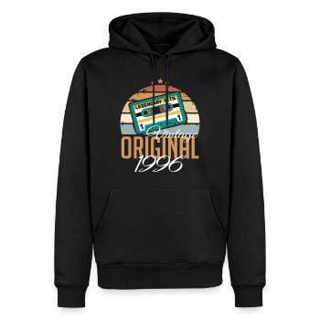 Millésime 1996 Né Original 1996 Anniversaire - Sweat à capuche Premium bio Homme - noir - Devant - Nico (187cm)
