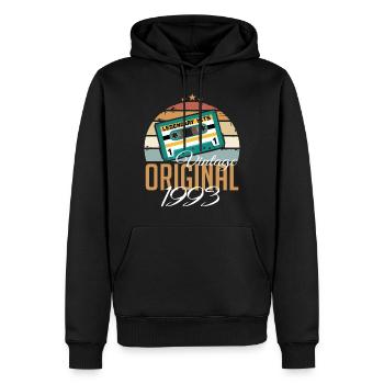 Vintage 1993 Born Original 1993 Birthday - Men’s Premium Organic Hoodie - black - Front - Nico (187cm)