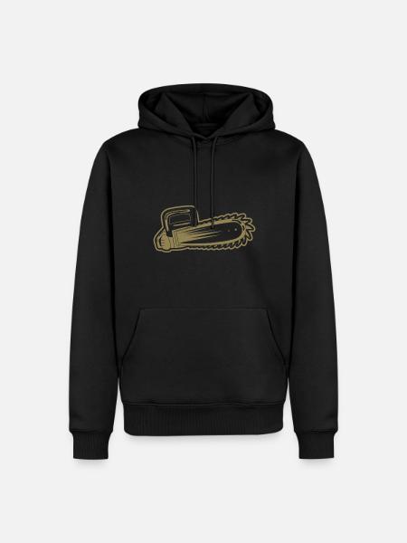 Chainsaw Chainsaw Pocket Design - Men’s Premium Organic Hoodie - black