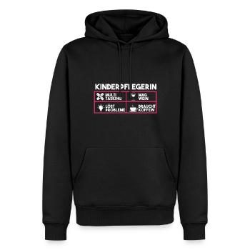 Erzieherin Kindergärtnerin Kinderpflegerin - Männer Premium Bio Hoodie - Schwarz - Vorne - Nico (187cm)