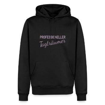 Professioneller Tagträumer - Männer Premium Bio Hoodie - Schwarz - Vorne - Nico (187cm)