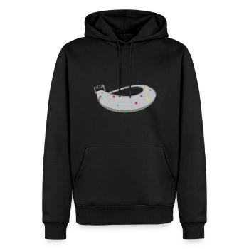 MARBLE RUN - Men’s Premium Organic Hoodie - black - Front - Nico (187cm)