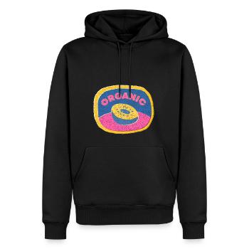 Kiwi Kiwifrucht Organisch Vegan - Männer Premium Bio Hoodie - Schwarz - Vorne - Nico (187cm)