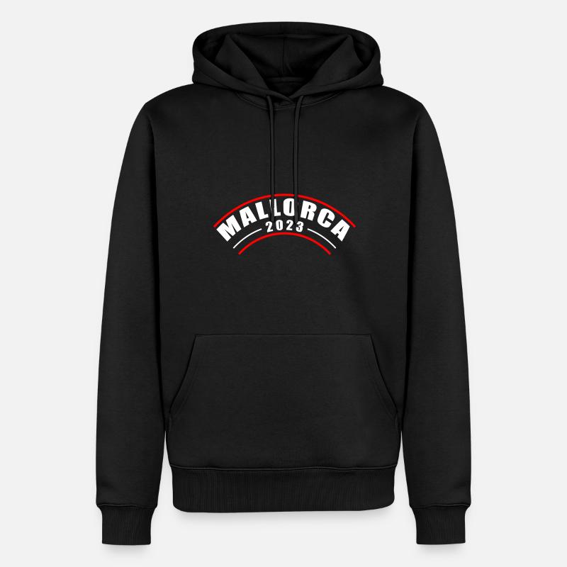 Majorque 2023 - Sweat à capuche Premium bio Homme - noir
