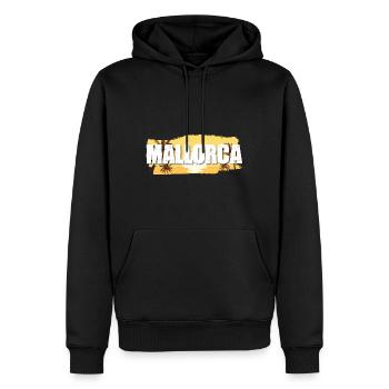 Mallorca - Männer Premium Bio Hoodie - Schwarz - Vorne - Nico (187cm)