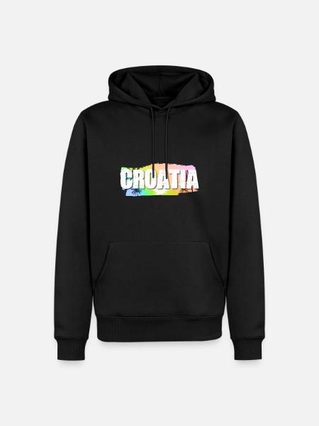 Croatia - Men’s Premium Organic Hoodie - black