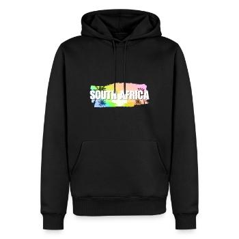 South Africa - Männer Premium Bio Hoodie - Schwarz - Vorne - Nico (187cm)