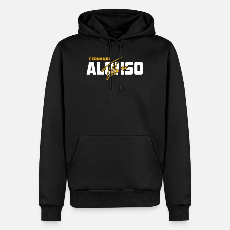 Fernando Alonso avec signature - Sweat à capuche Premium bio Homme - noir