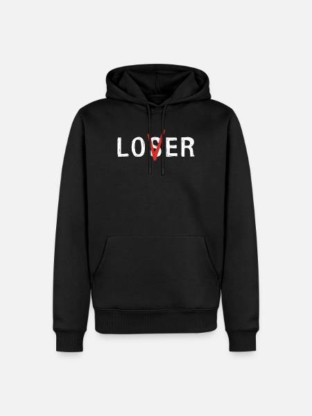 Verlierer oder Liebhaber - Männer Premium Bio Hoodie - Schwarz