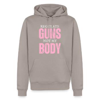 Regulate Guns Not My Body - Sweat à capuche Premium bio Homme - taupe - Devant - Nico (187cm)