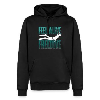 Freediver Apnée Apnée Plongée Cadeau - Sweat à capuche Premium bio Homme - noir - Devant - Nico (187cm)