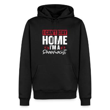 Technicien en pharmacie Technicien en pharmacie Cadeau - Sweat à capuche Premium bio Homme - noir - Devant - Nico (187cm)