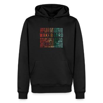 Wakeboard Wakeboarder Wakeboarding Cadeau - Sweat à capuche Premium bio Homme - noir - Devant - Nico (187cm)