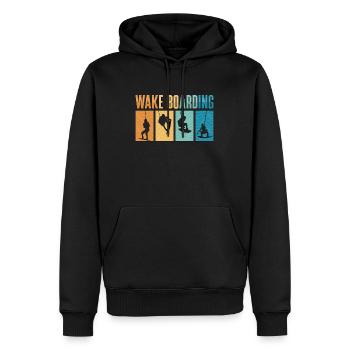 Wakeboard Wakeboarder Wake Wakeboarding Gift - Men’s Premium Organic Hoodie - black - Front - Nico (187cm)