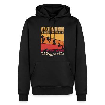 Wakeboard WakeboardIng Wakeboarder Cadeau - Sweat à capuche Premium bio Homme - noir - Devant - Nico (187cm)