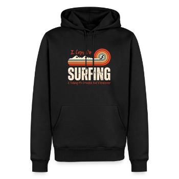 I Can Do Surfing I Feeling Me CrumbleAnd Disappear - Sweat à capuche Premium bio Homme - noir - Devant - Nico (187cm)
