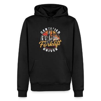 Staplerfahrer Lager Gabelstapler Stapler Geschenk - Männer Premium Bio Hoodie - Schwarz - Vorne - Nico (187cm)
