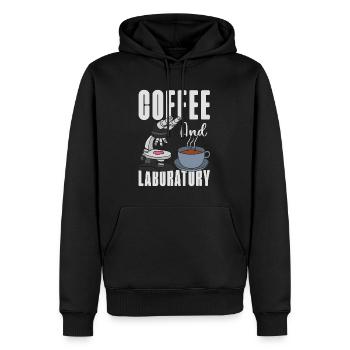 Technicien de laboratoire Technicien de laboratoire Coffee Science Gift - Sweat à capuche Premium bio Homme - noir - Devant - Nico (187cm)