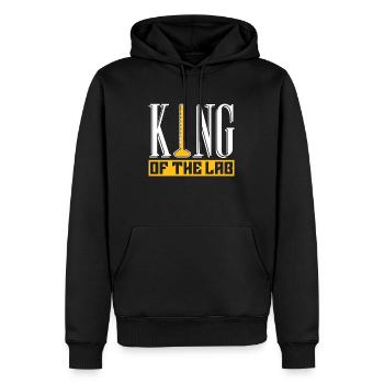 Lab Technician Lab King Science Gift - Men’s Premium Organic Hoodie - black - Front - Nico (187cm)