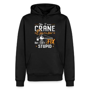 Grutier Ouvrier de la construction Profession Grutier Cadeau - Sweat à capuche Premium bio Homme - noir - Devant - Nico (187cm)