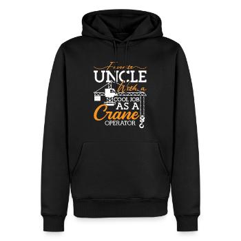 Grutier Ouvrier de la construction Grutier Cadeau de travail - Sweat à capuche Premium bio Homme - noir - Devant - Nico (187cm)